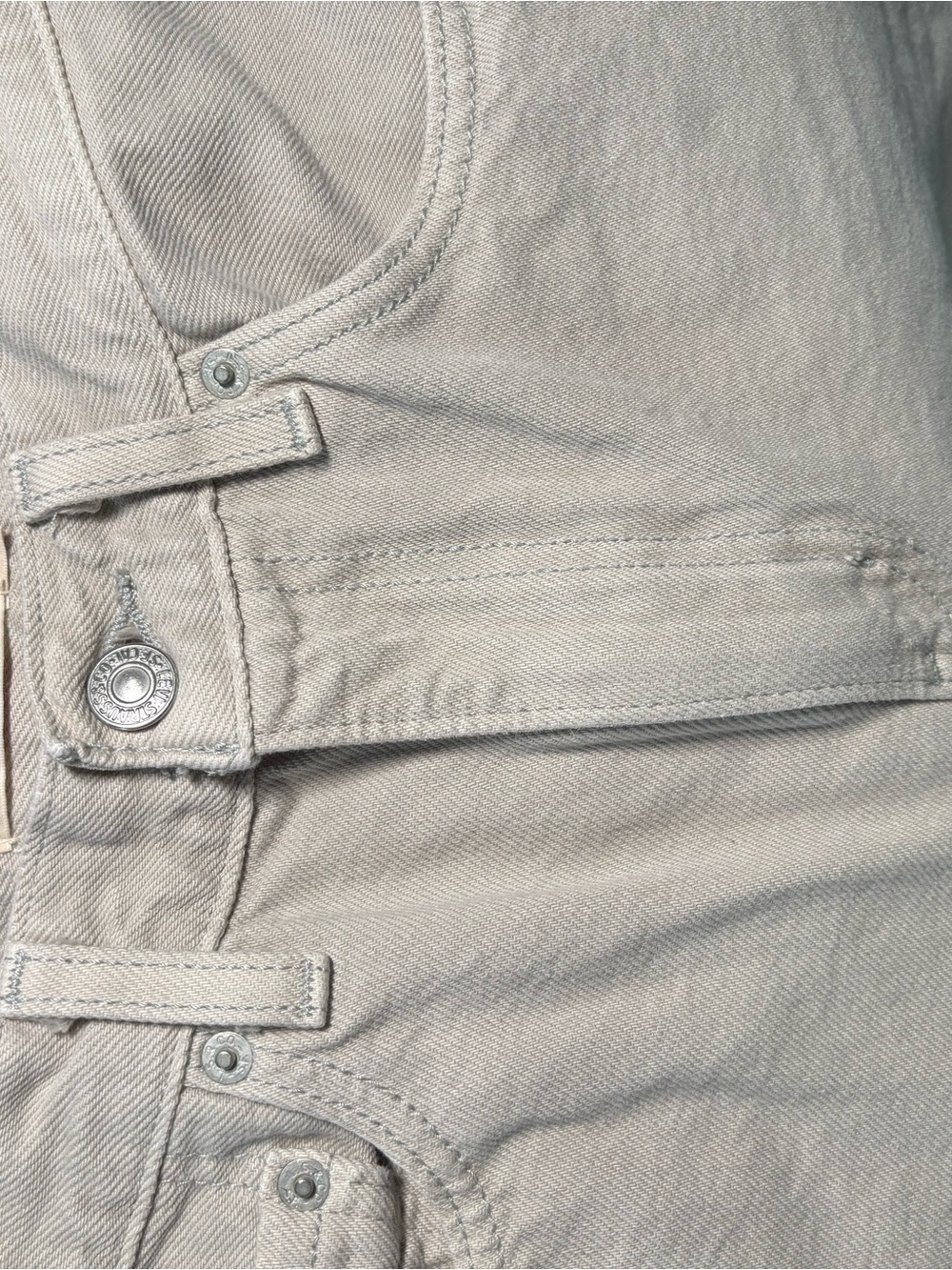 Levi's Ribcage Wide Leg High-Rise Jeans in Cream - Picture 5 of 8